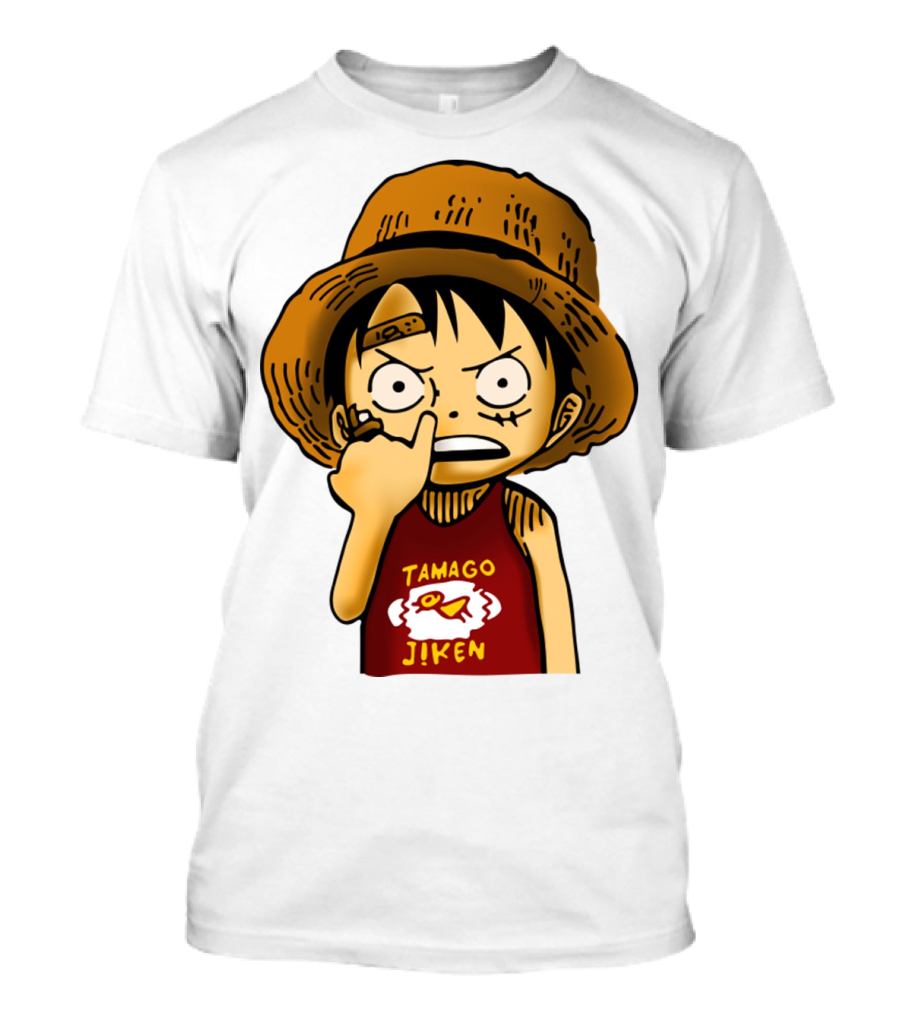 Luffy Childhood Tamago Jiken Iconic Straw Hat Young Luffy T-Shirt