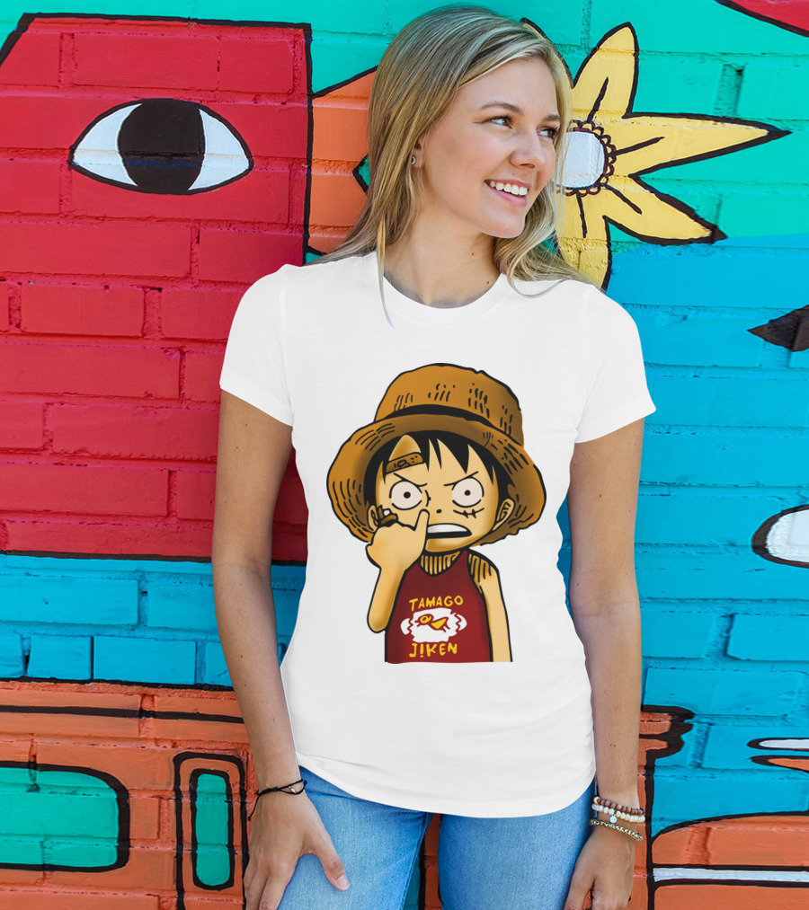 Luffy Childhood Tamago Jiken Iconic Straw Hat Young Luffy T-Shirt