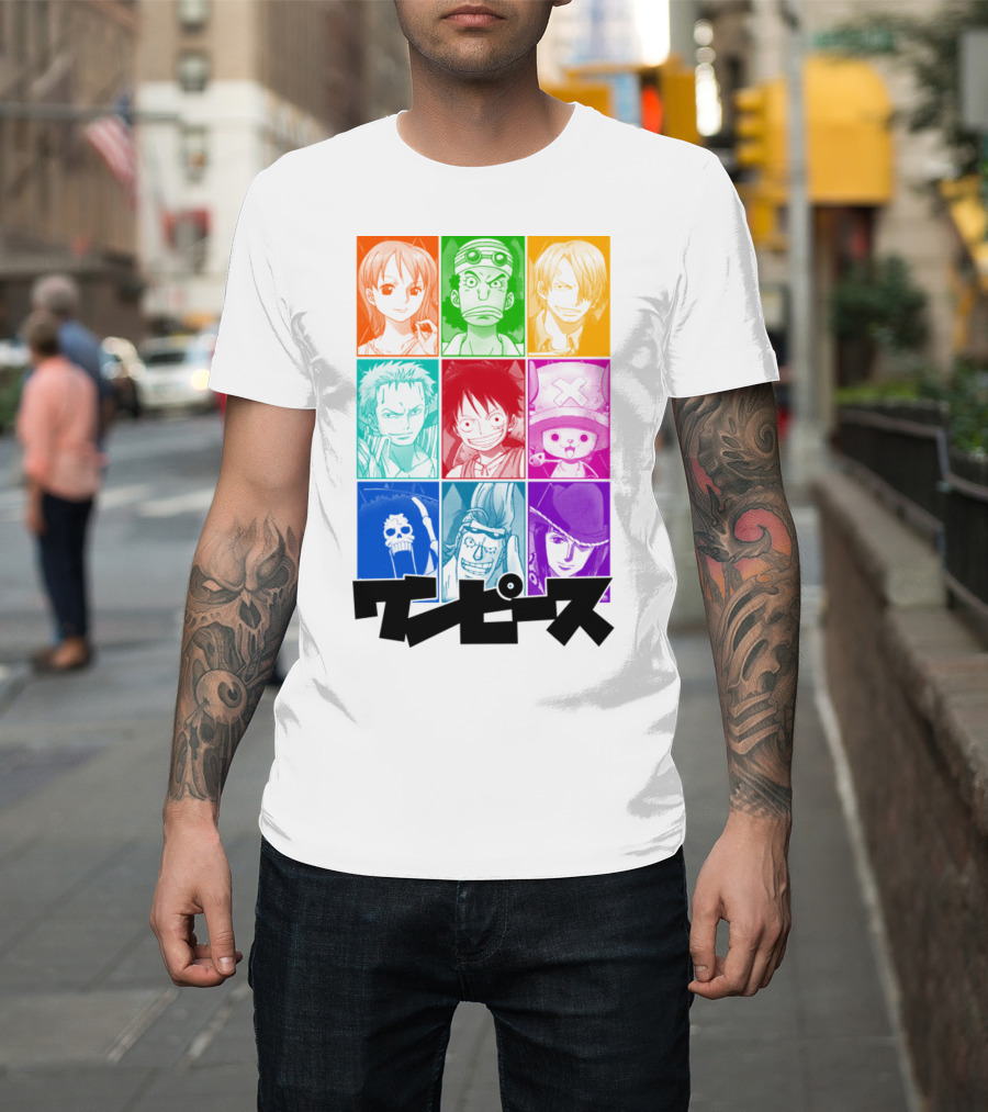 One Piece of a Team Nine Characters Collage T-Shirt