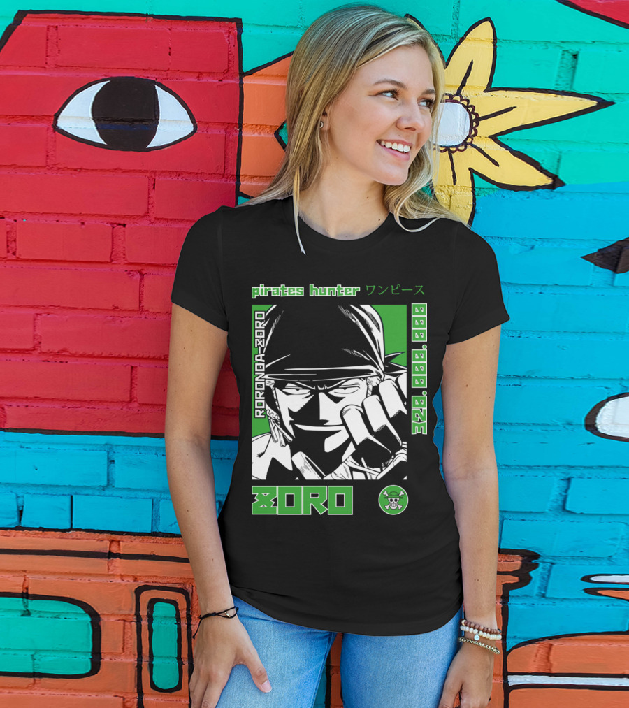 Pirates Hunter Roronoa Zoro 320000000 One Piece Zoro T-Shirt