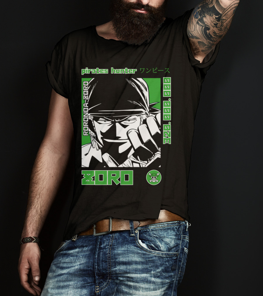 Pirates Hunter Roronoa Zoro 320000000 One Piece Zoro T-Shirt