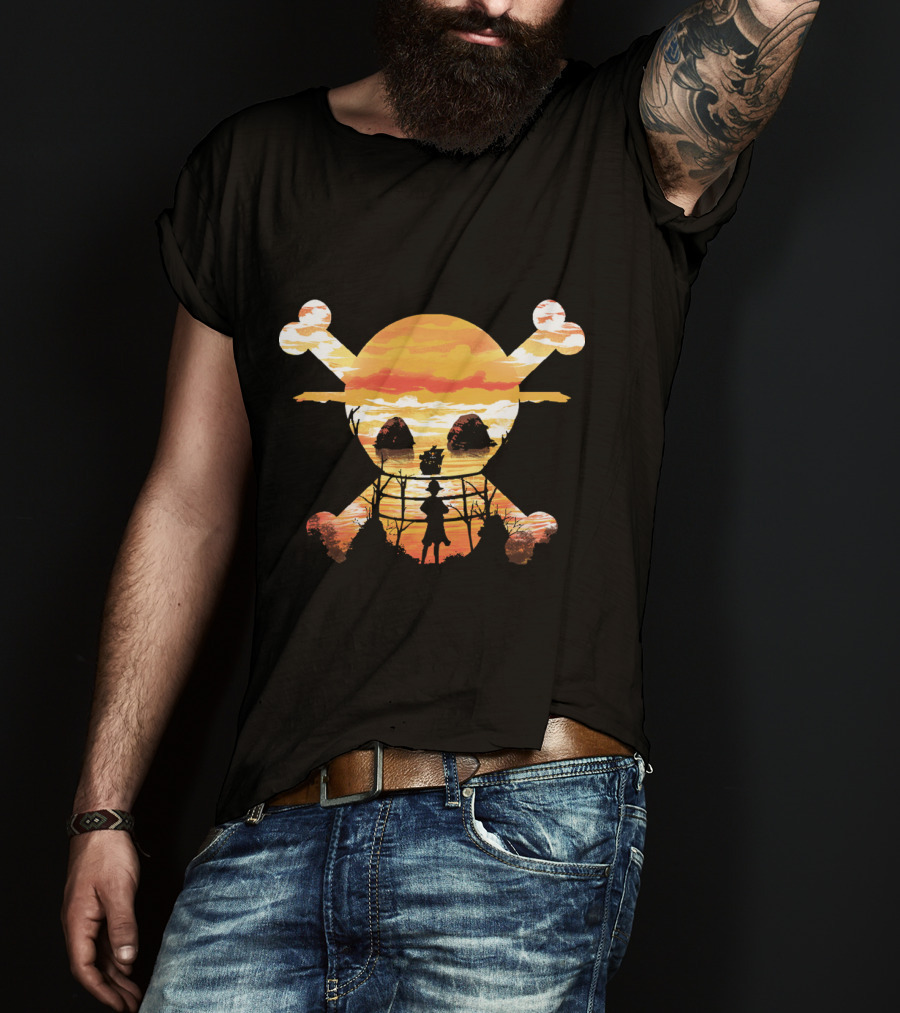 Straw Hat Crew Skull Sunset T-Shirt