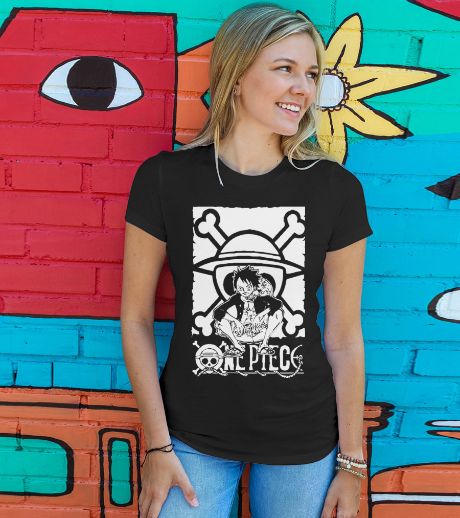 One Piece Straw Hat Luffy Crossbones T-Shirt