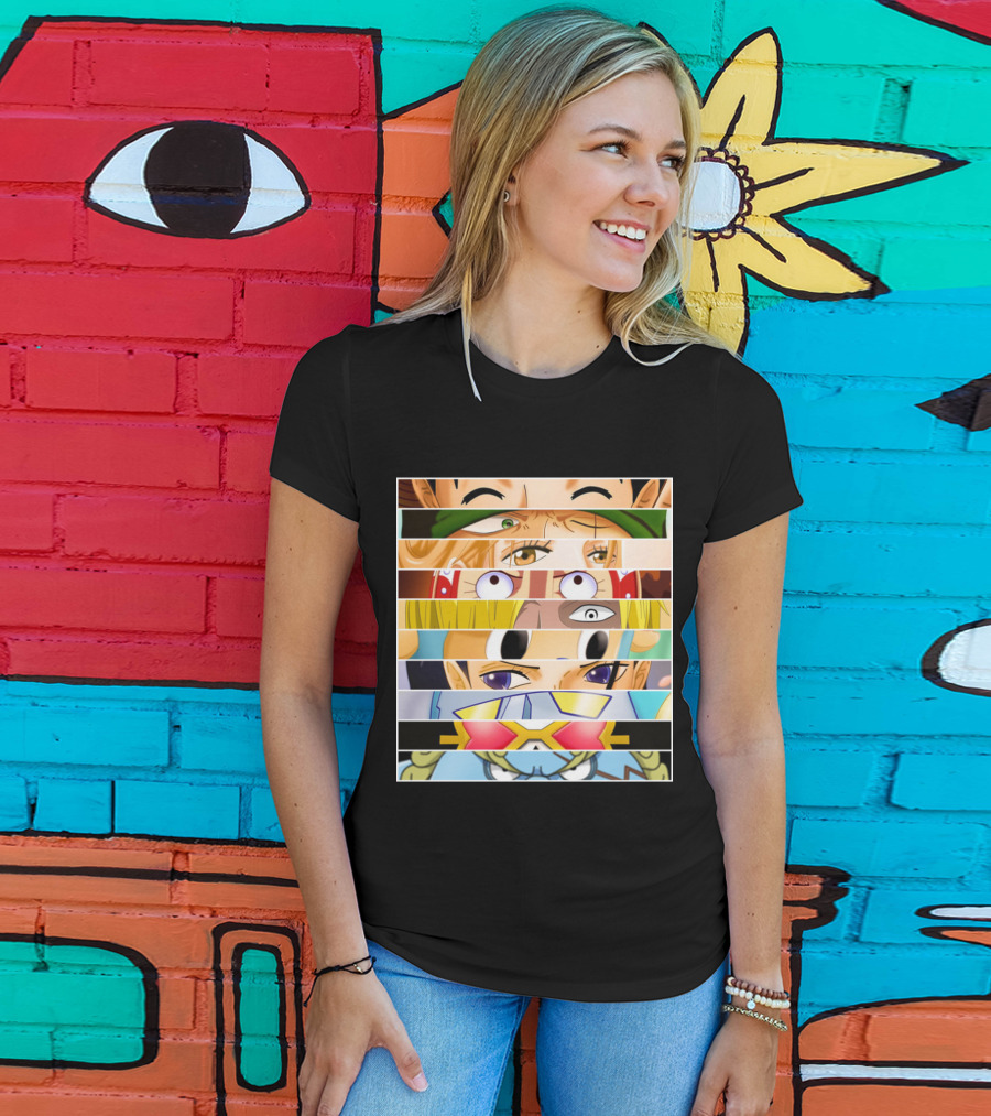 Strawhat Pirate Crew Eyes Zoro Nami Usopp Sanji Franky One Piece T-Shirt