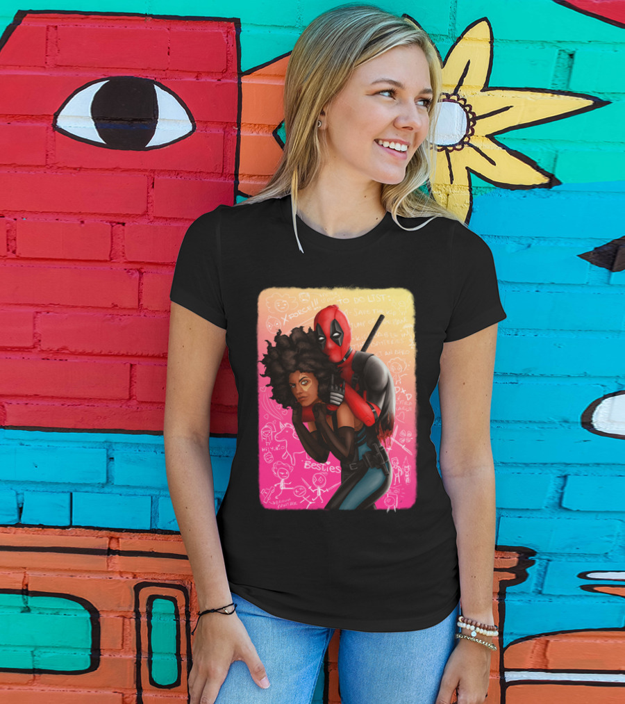 Deadpool And Domino Besties X-Force To Do List T-Shirt