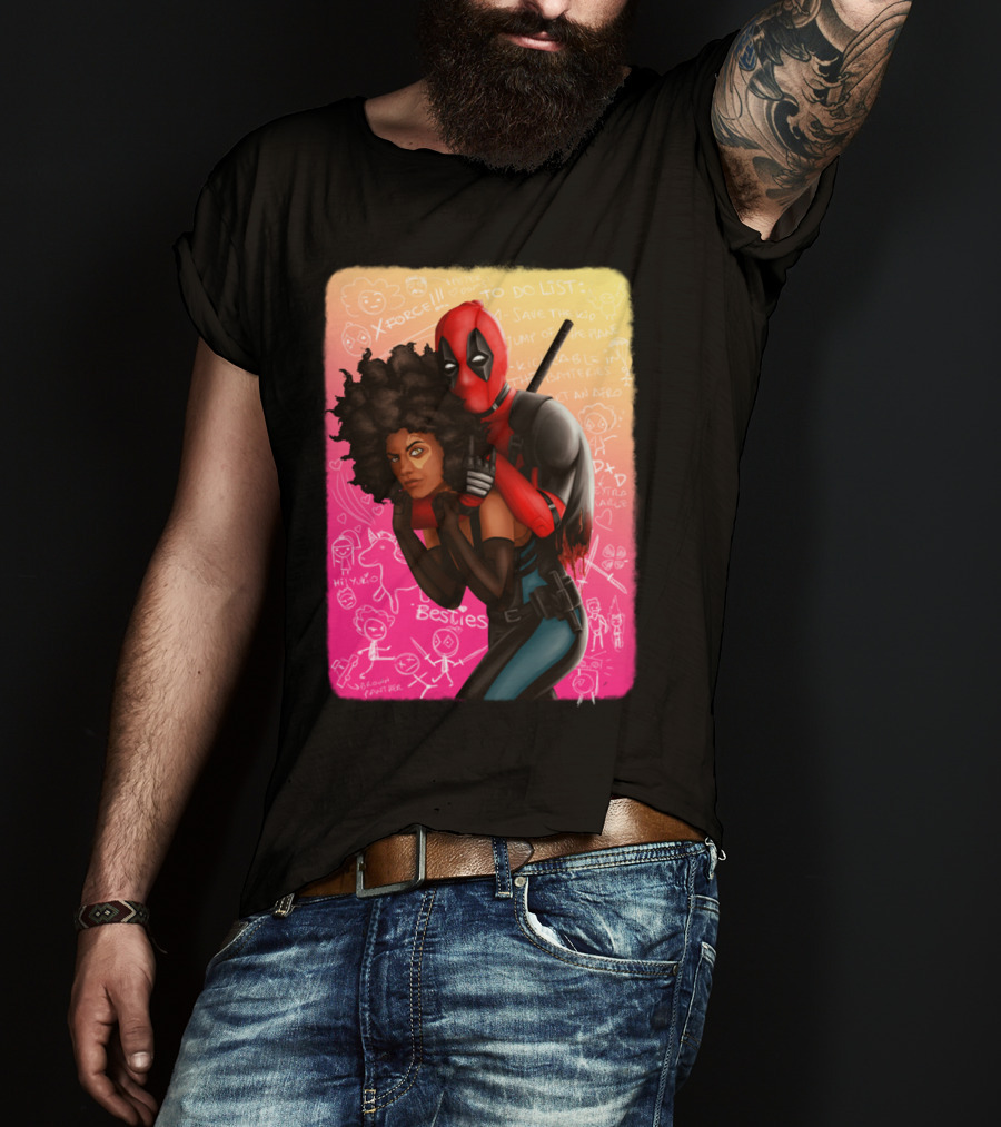 Deadpool And Domino Besties X-Force To Do List T-Shirt