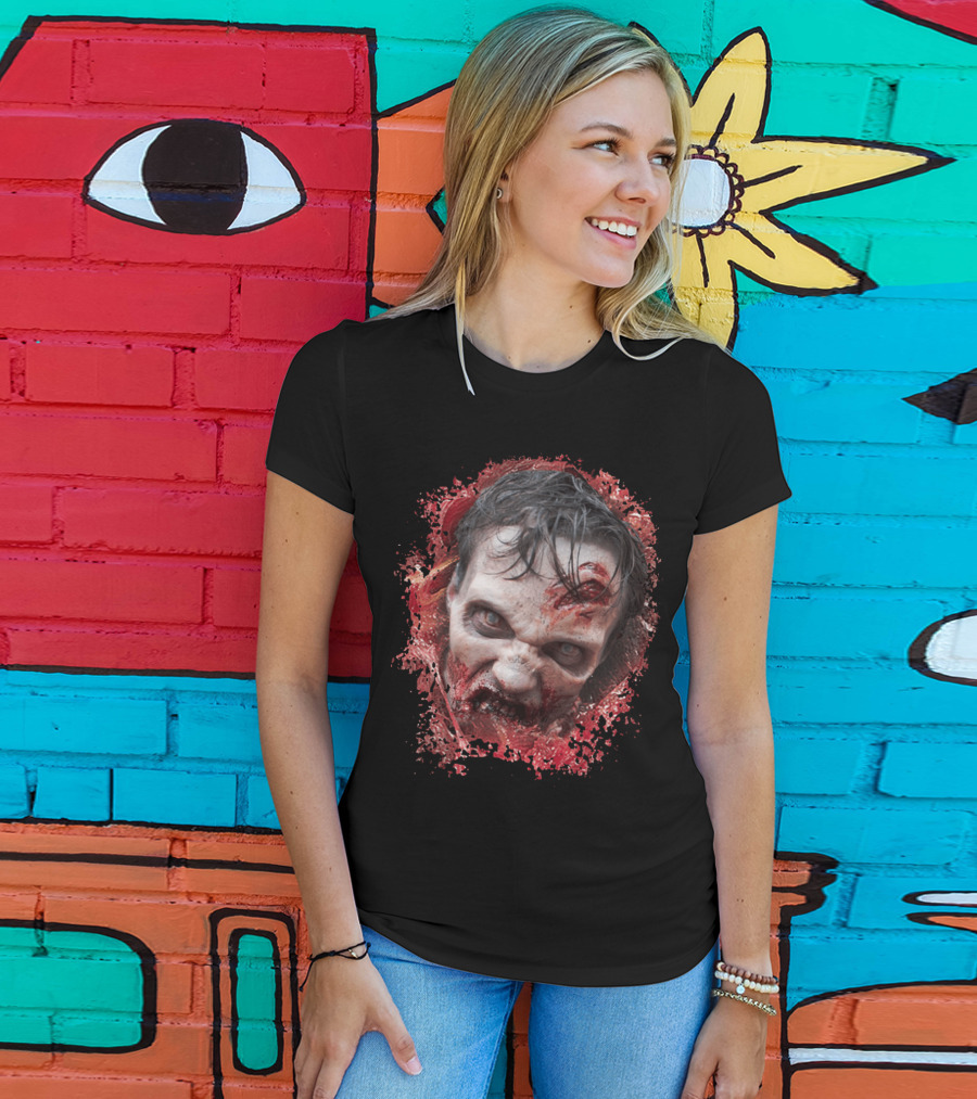 Eat It Zombie Face Splatter Horror T-Shirt