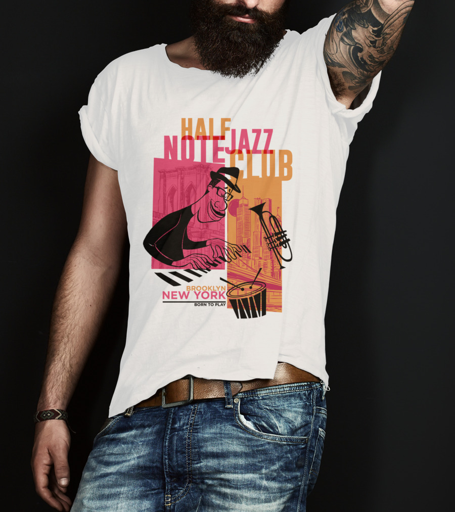 Pixar Soul Half Note Jazz Club Brooklyn New York Born To Play T-Shirt