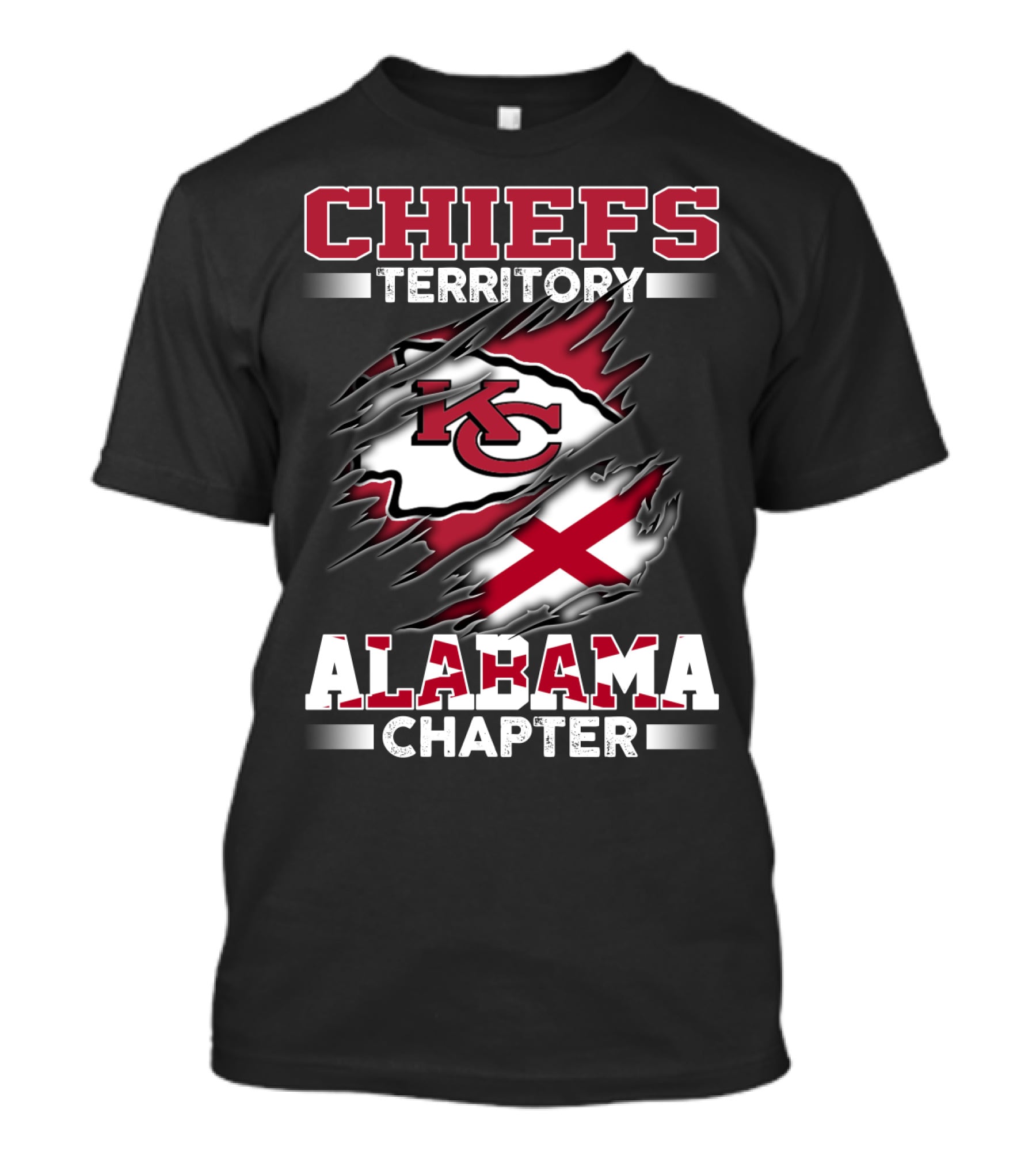 Chiefs Territory Kc Logo Alabama Chapter Fan Group T-Shirt