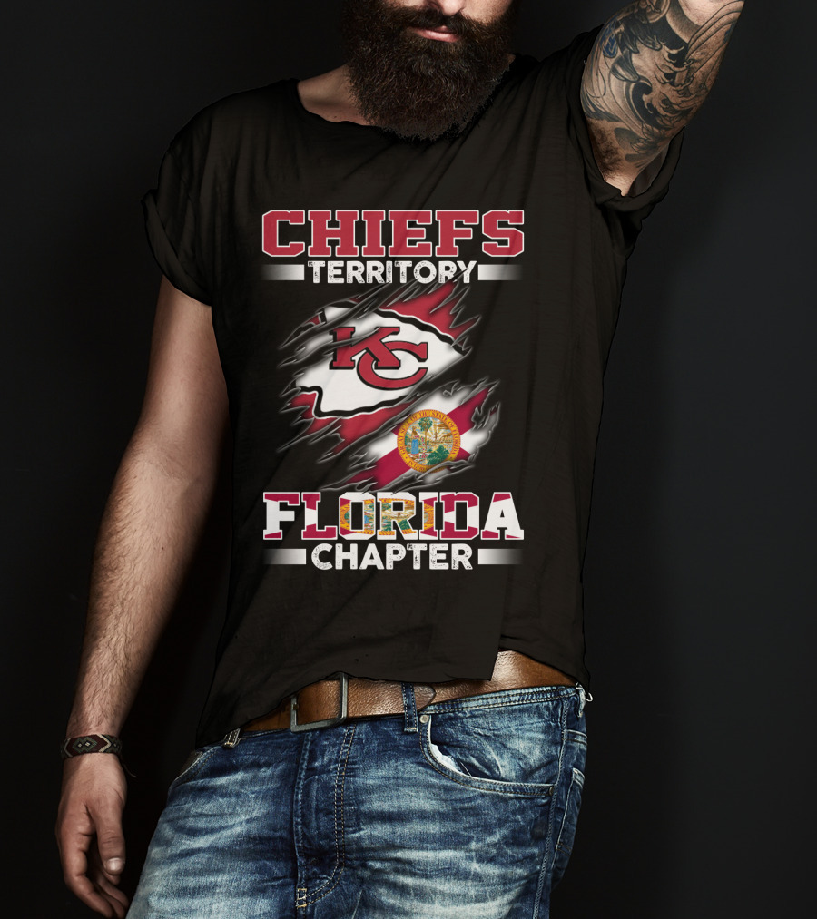 CHIEFS TERRITORY FLORIDA CHAPTER KC Flag Seal T-Shirt