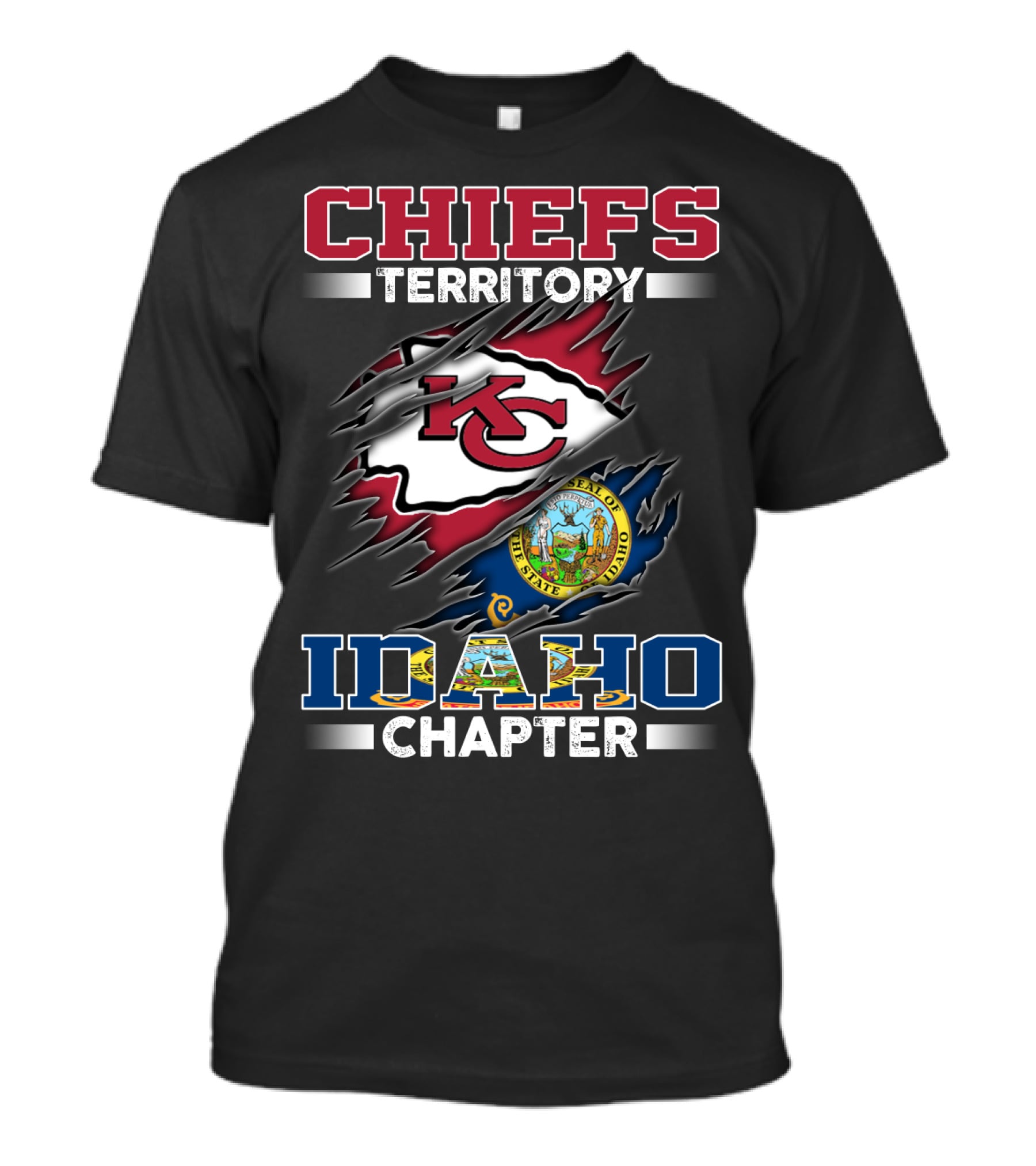 CHIEFS Territory Idaho Chapter Kansas City Flag Seal T-Shirt
