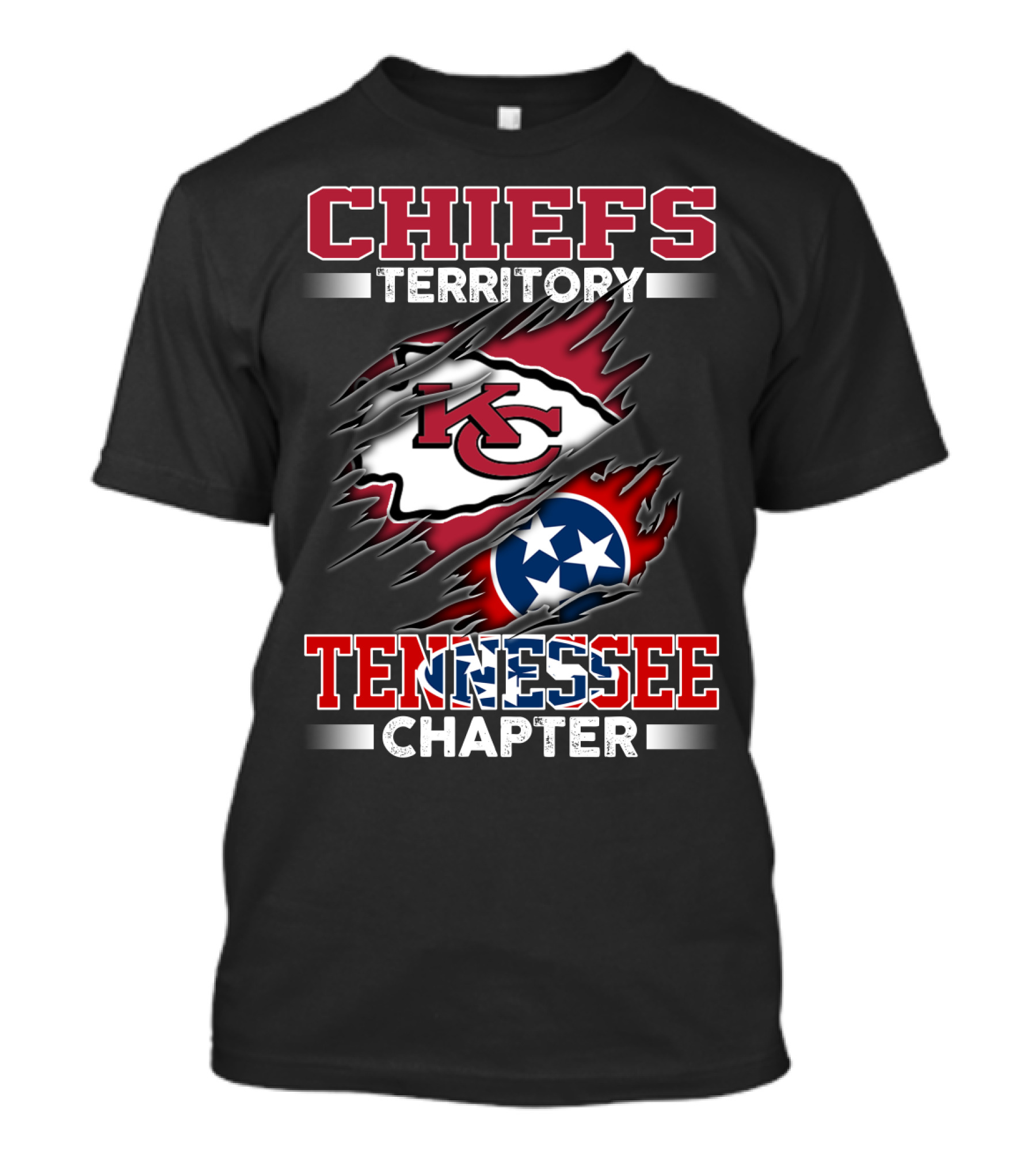 CHIEFS TERRITORY TENNESSEE CHAPTER KC Logo Star Emblem T-Shirt