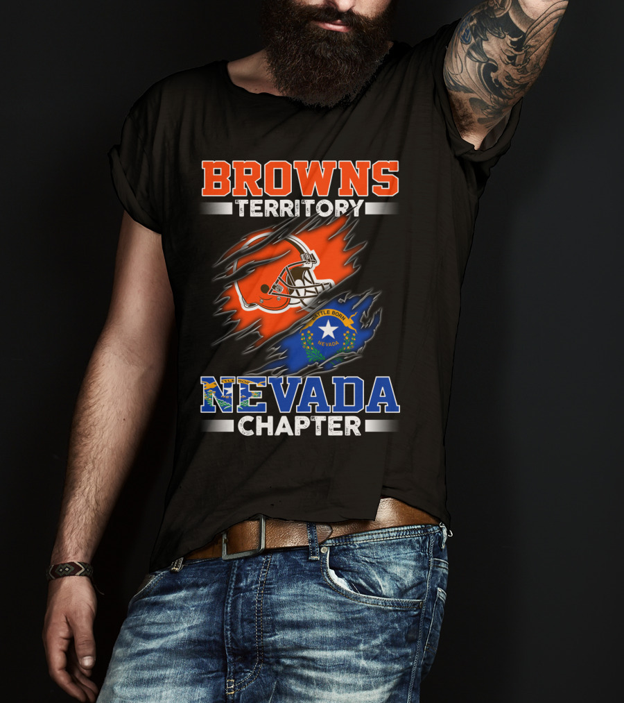 Browns Territory Nevada Chapter Battle Born Nevada T-Shirt