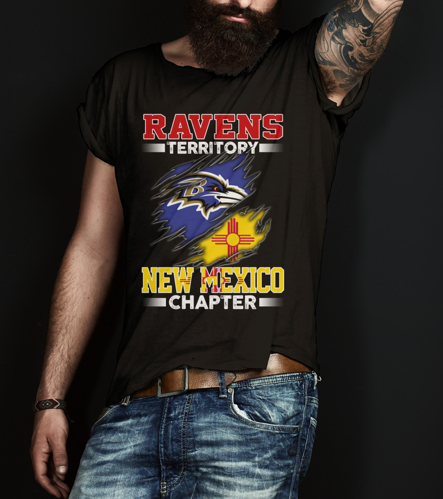 Ravens Territory New Mexico Chapter Ravens Logo Zia Symbol T-Shirt