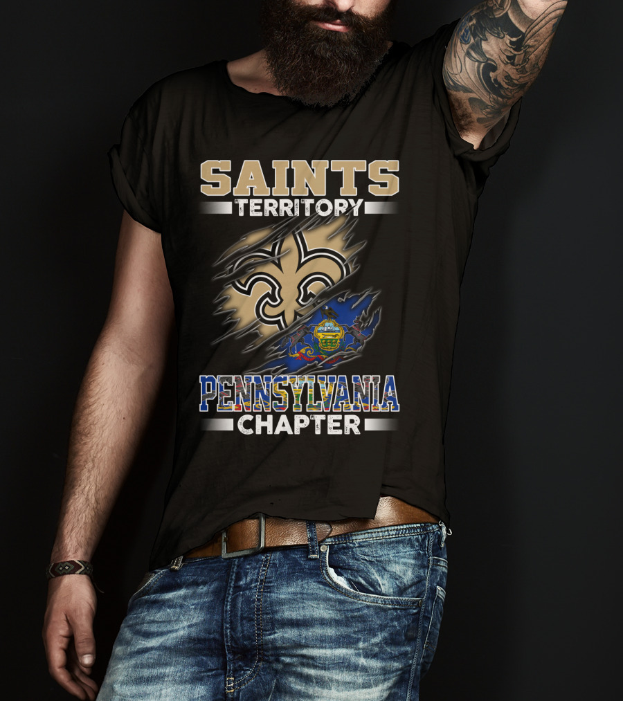 SAINTS Territory Pennsylvania Chapter Fleur-de-lis And State Seal T-Shirt