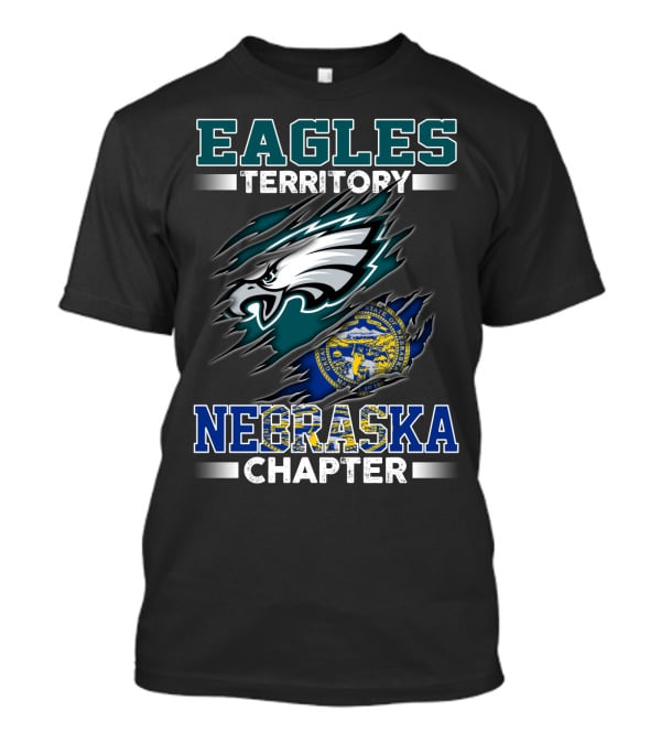 Eagles Territory Nebraska Chapter Bold Logo With Nebraska State Seal T-Shirt