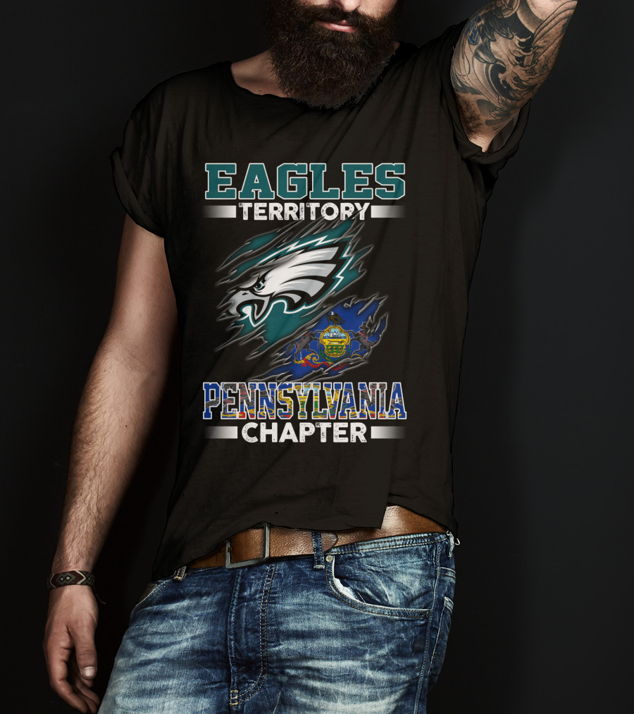 Eagles Territory Pennsylvania Chapter Logo With State T-Shirt