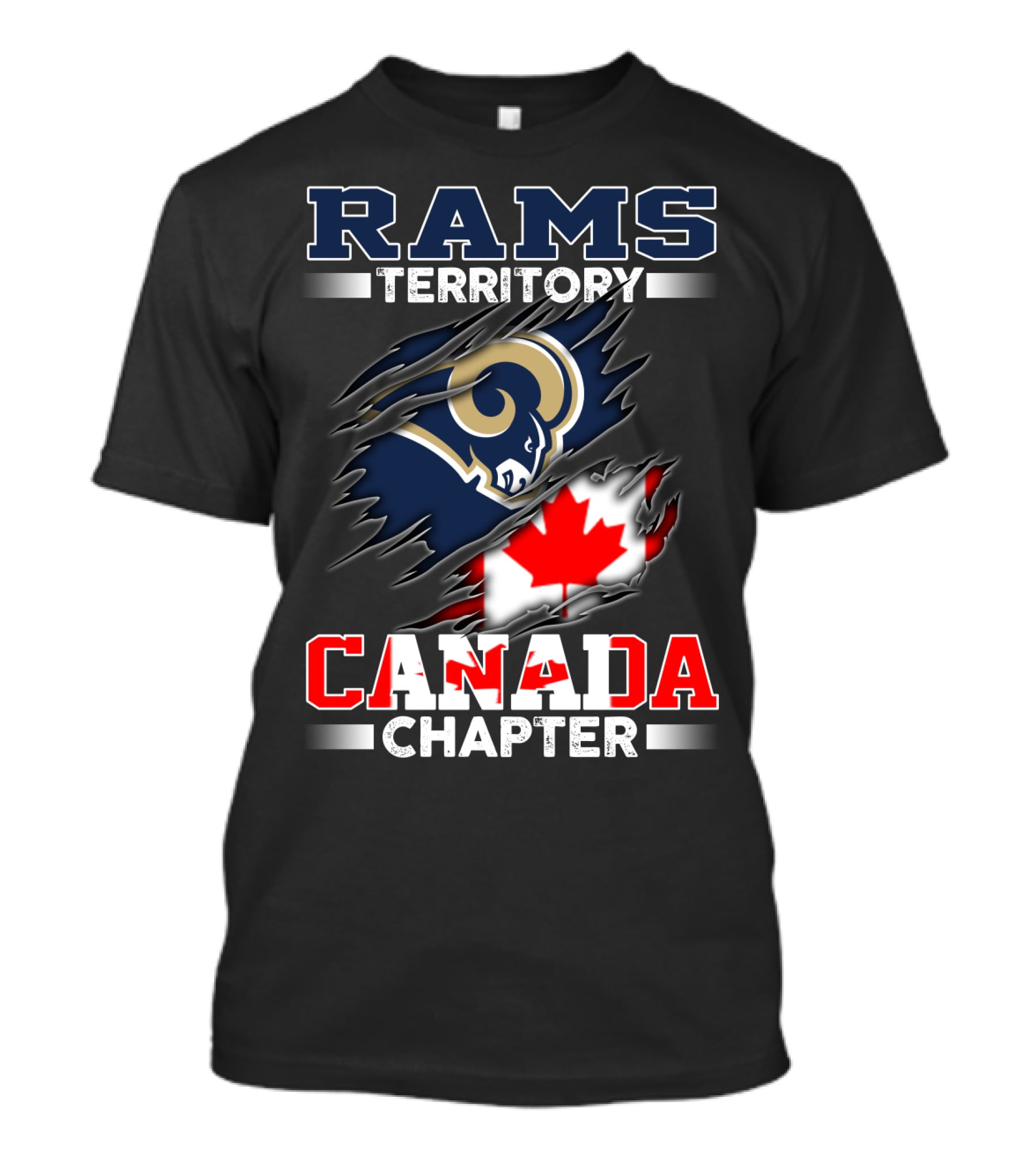 Rams Territory Canada Chapter Football Fan Pride T-Shirt