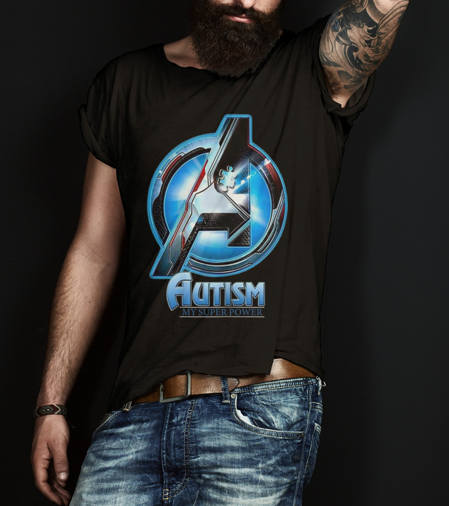Autism My Super Power Avengers T-Shirt