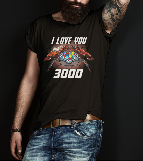 I Love You 3000 Puzzle Heart Autism T-Shirt