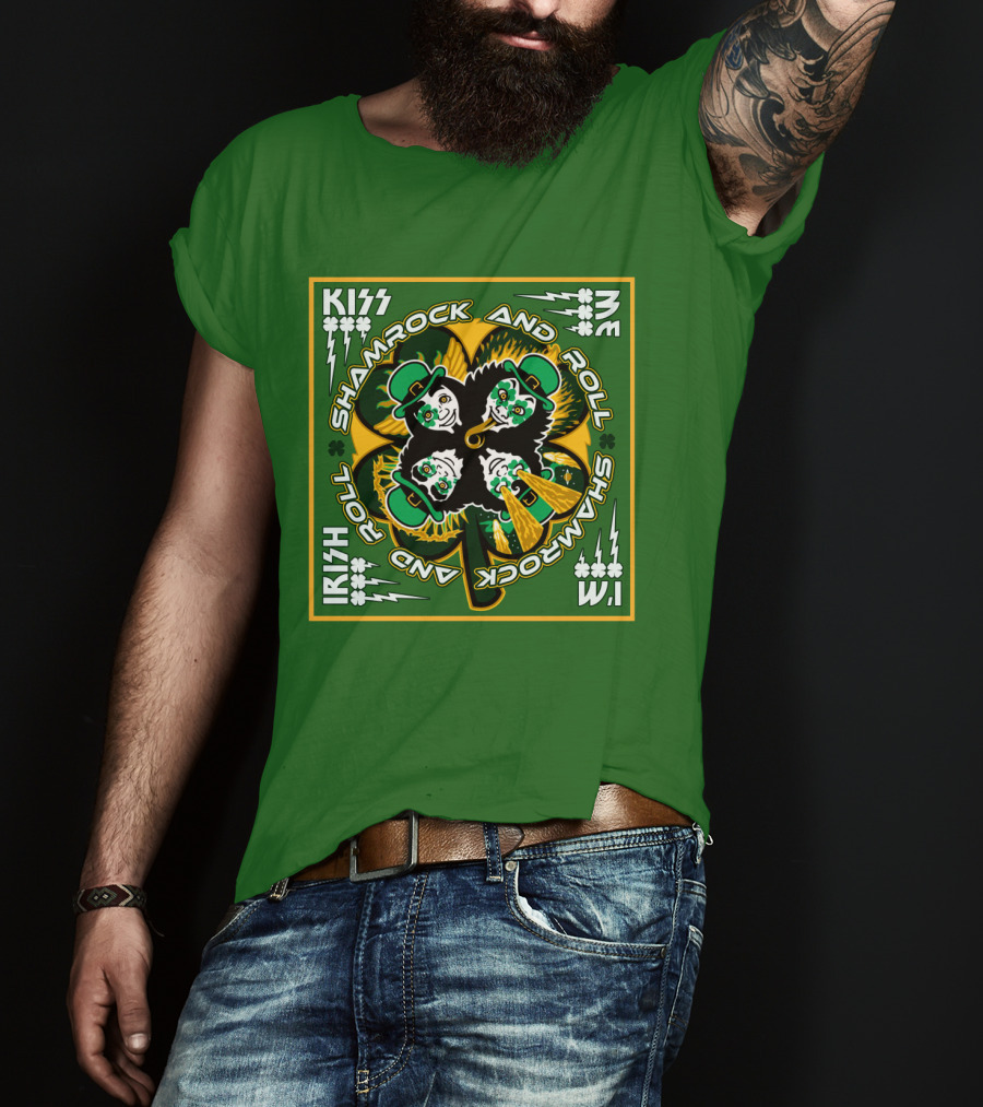Kiss Irish Shamrock And Roll T-Shirt