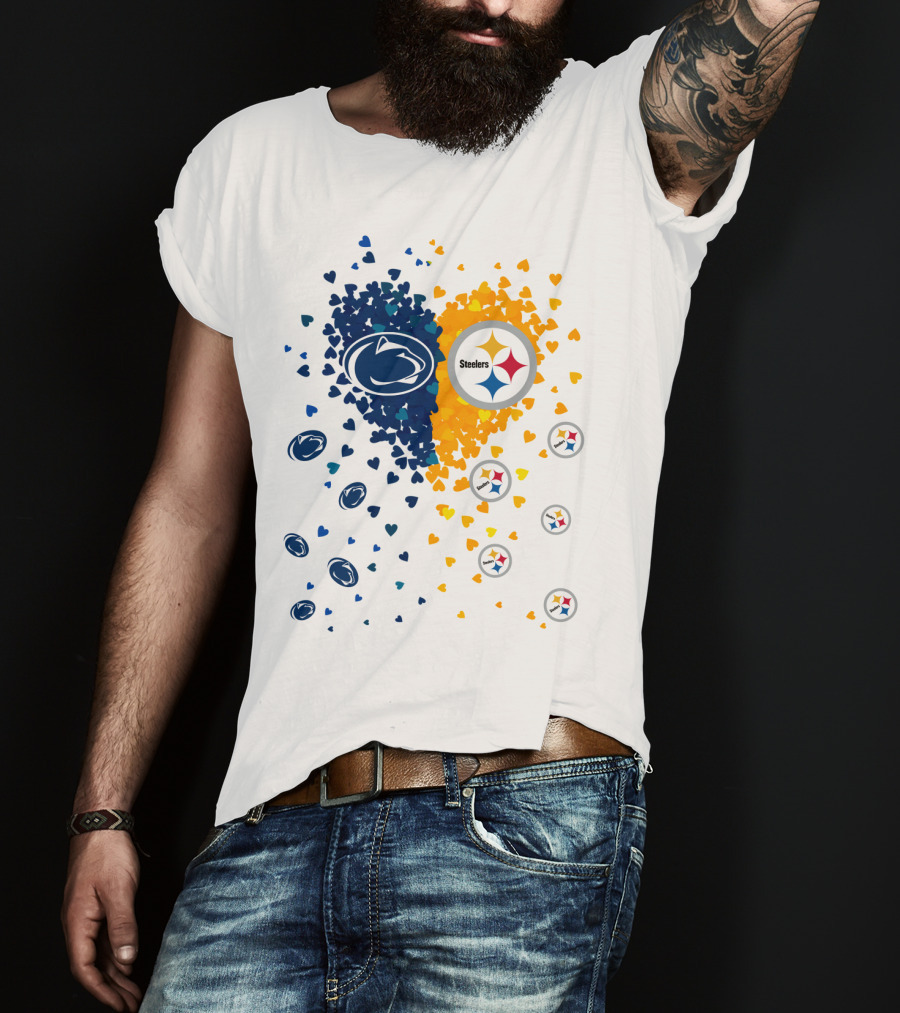 Steelers Hearts Nittany Lions Love T-Shirt