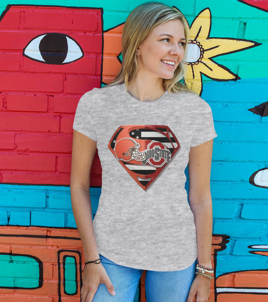 Ohio State Superman Browns Buckeye Pride T-Shirt