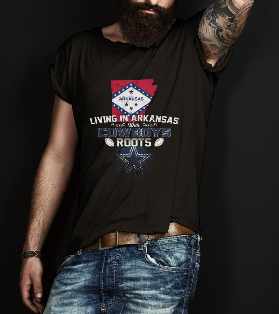 Arkansas Living With Cowboys Roots Football Star Pride T-Shirt