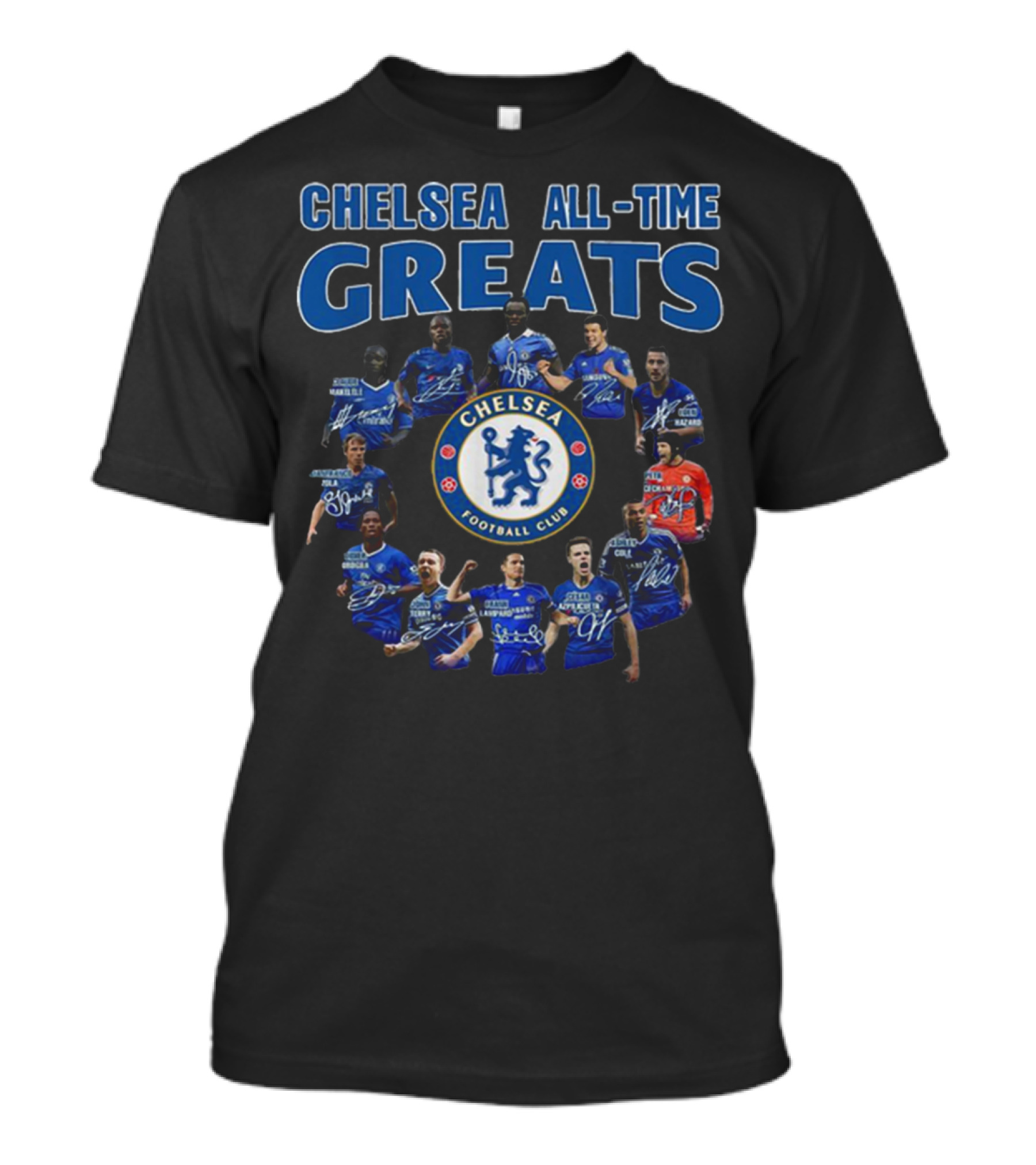 Chelsea All-Time Greats Players Signatures Chelsea Football Club T-Shirt