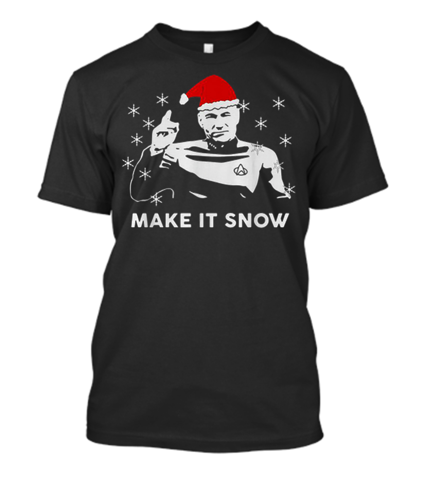 Star Trek Santa Make It Snow Christmas T-Shirt