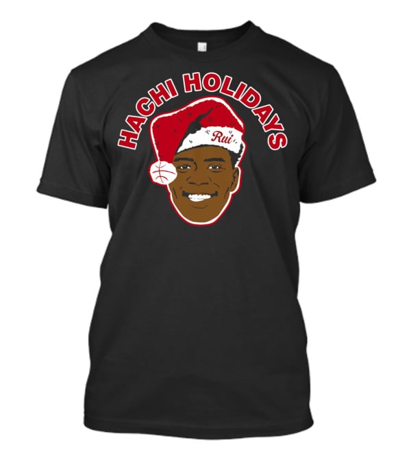 Hachi Holidays Rui Santa Hat Basketball Black T-Shirt