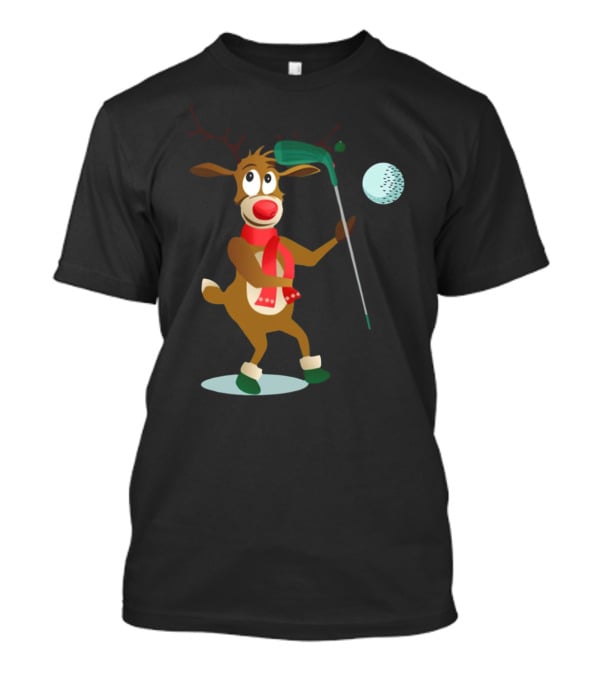 Reindeer Golf Christmas Fun T-Shirt