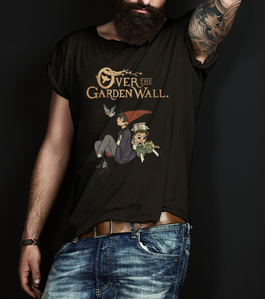 Wirt And Greg Over The Garden Wall Characters With Frog And Bluebird T-Shirt