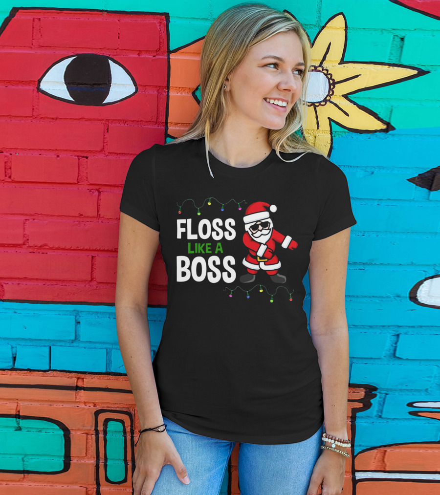 Floss Like A Boss Christmas Dance Santa T-Shirt