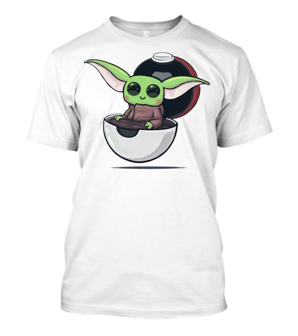 Baby Yoda Grogu In Pokéball Crossover T-Shirt