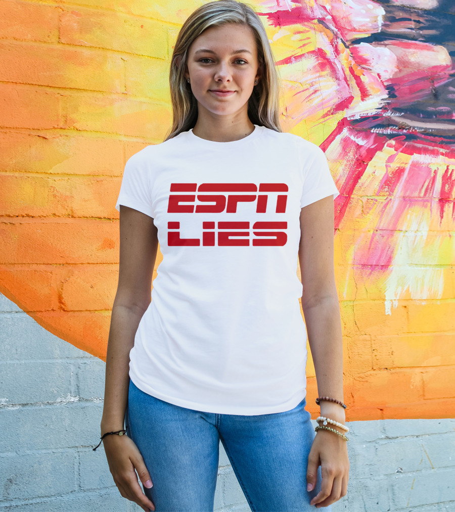 ESPN Lies Red T-Shirt