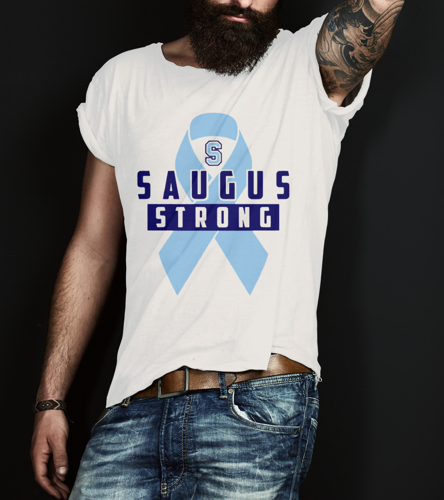 Saugus Strong Blue Ribbon S T-Shirt