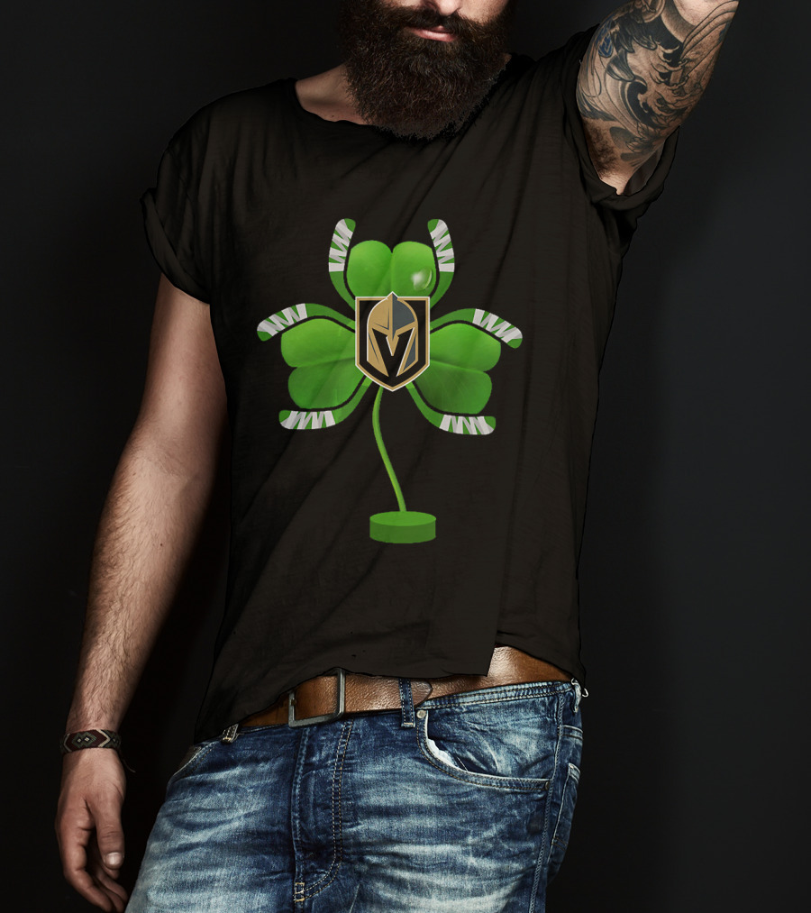 Vegas Golden Knights Shamrock Hockey Tree T-Shirt
