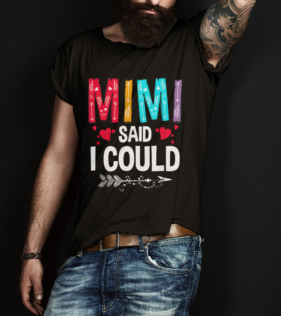 Mimi Said I Could Colorful Arrow Hearts T-Shirt