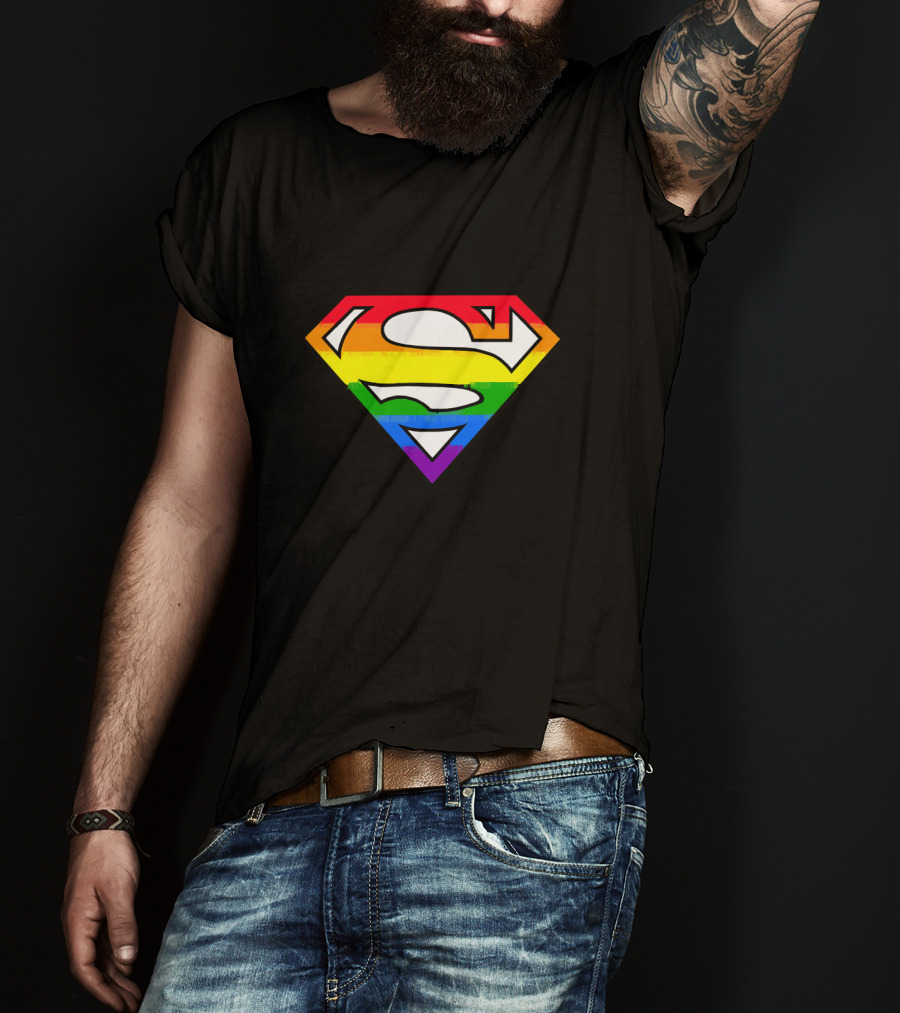 SUPER GAY Rainbow Pride Superman T-Shirt
