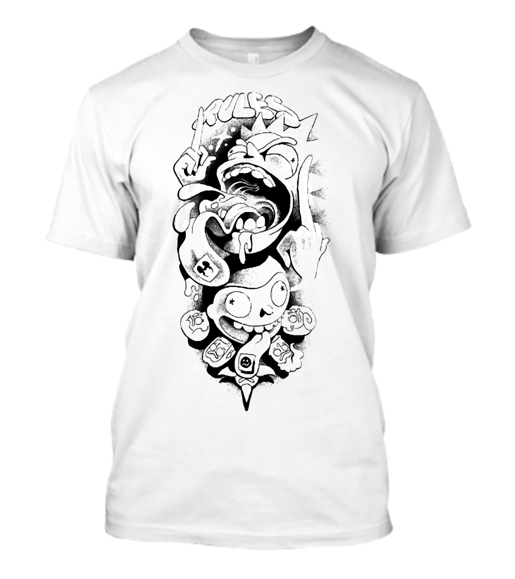 Rick And Morty Rules Hand Gesture T-Shirt