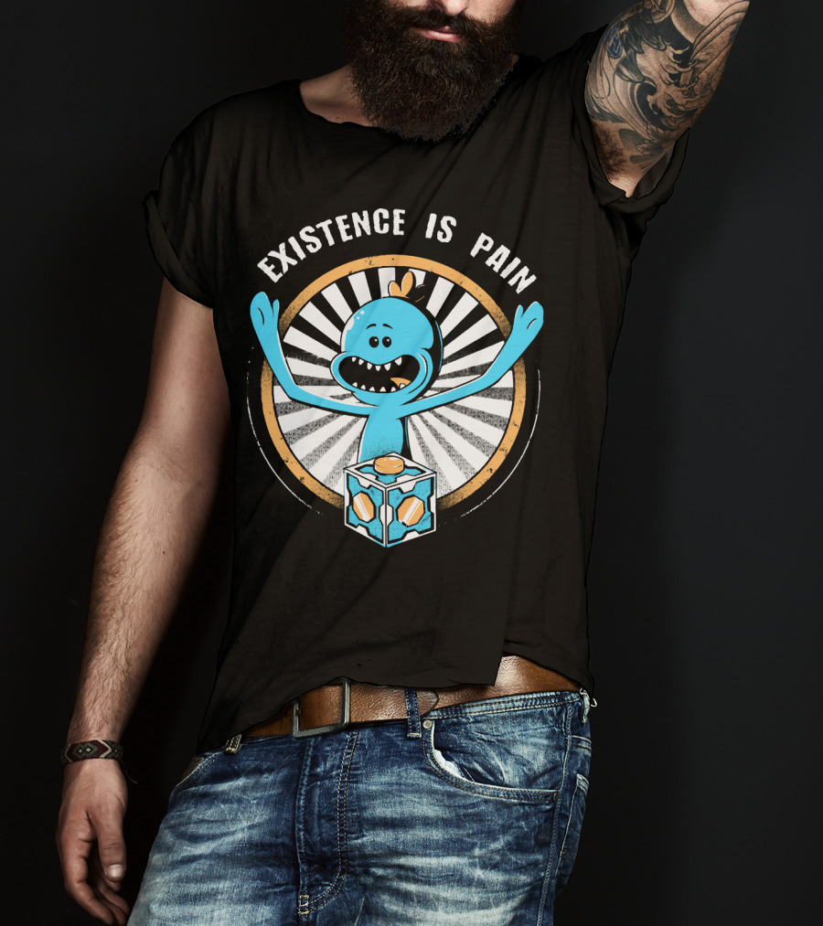 Existence Is Pain Mr. Meeseeks Rick And Morty Cube T-Shirt