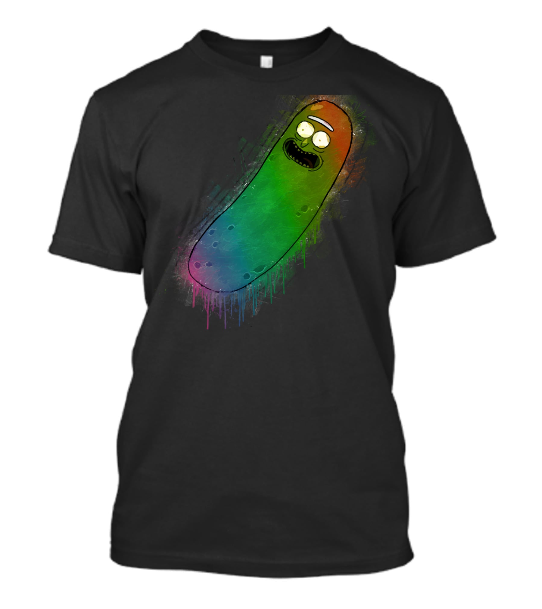 Pickle Rick Rainbow Drip Street T-Shirt