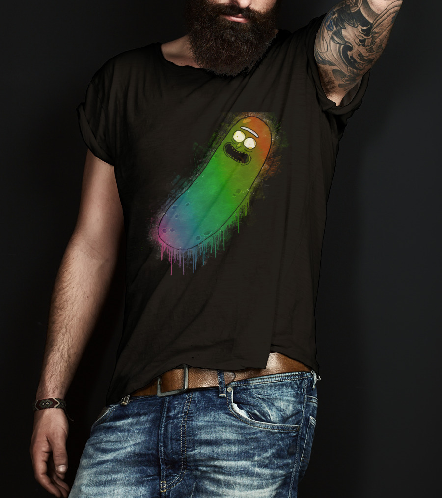 Pickle Rick Rainbow Drip Street T-Shirt