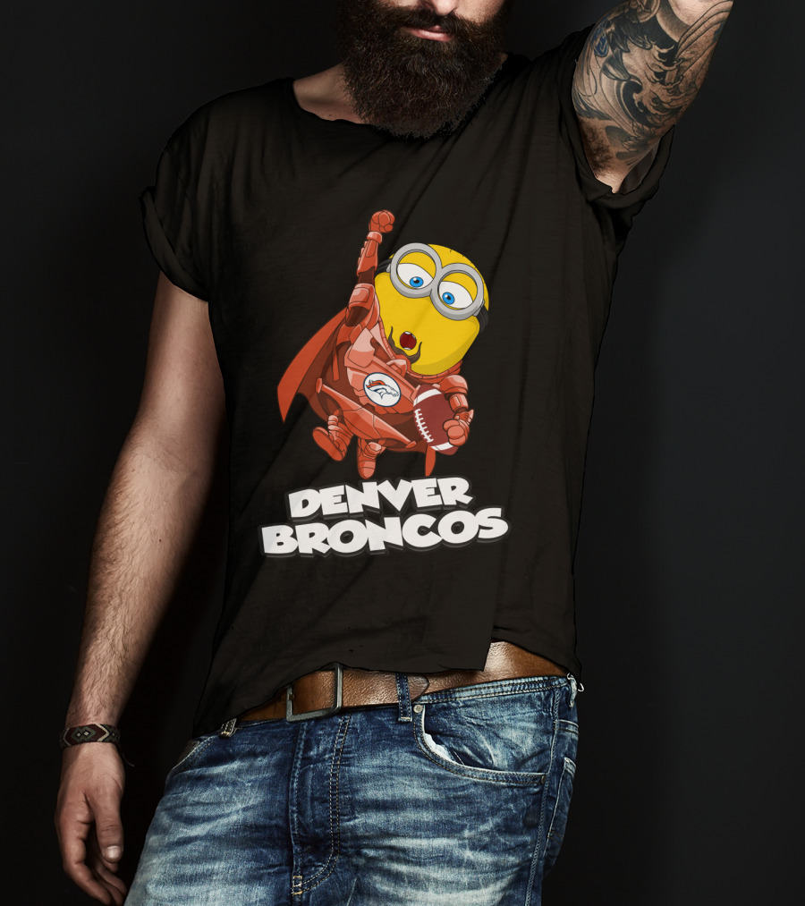 Denver Broncos Minion Superhero Football Character T-Shirt