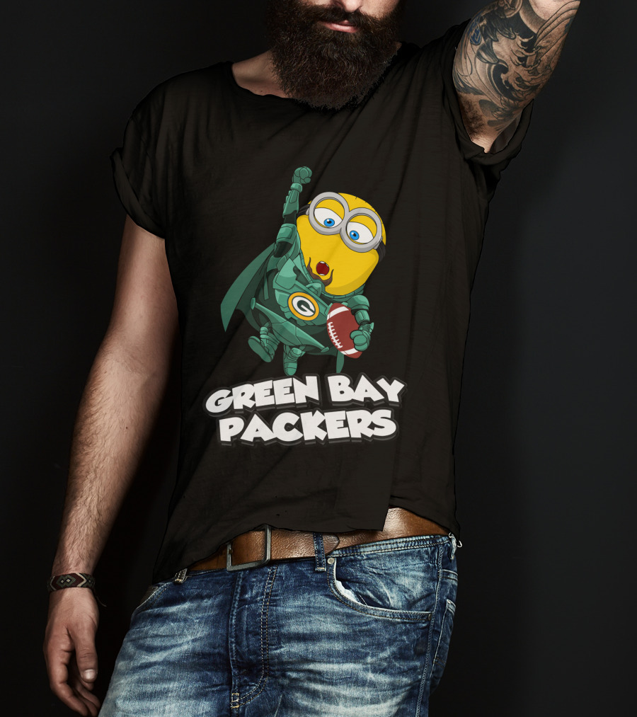Green Bay Packers Minion Football Crossover T-Shirt