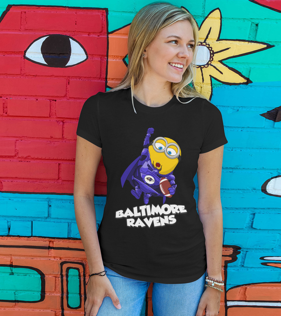 Baltimore Ravens Minion Football Fan T-Shirt