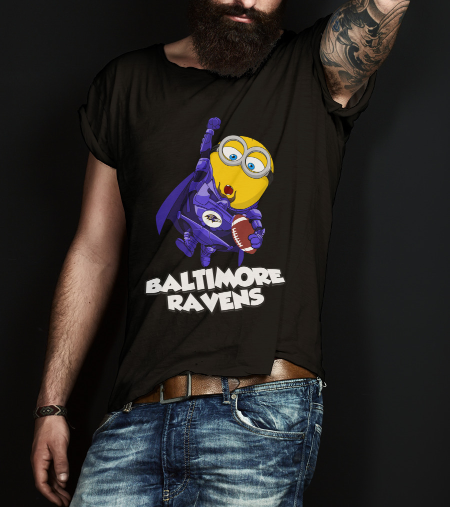 Baltimore Ravens Minion Football Fan T-Shirt