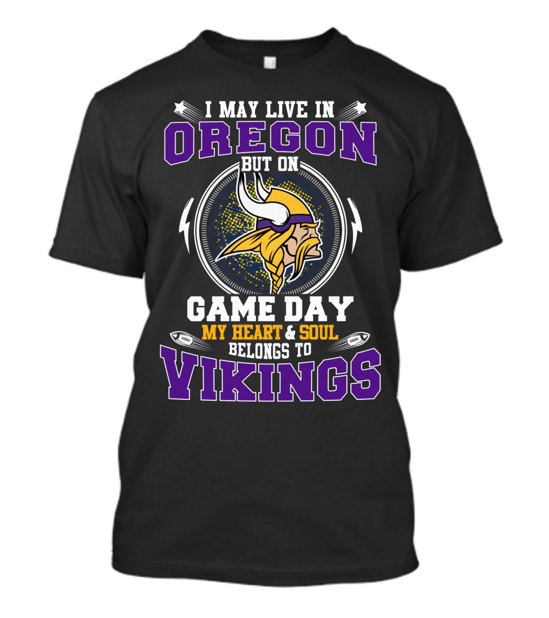 Oregon Game Day My Heart & Soul Belongs To Vikings T-Shirt