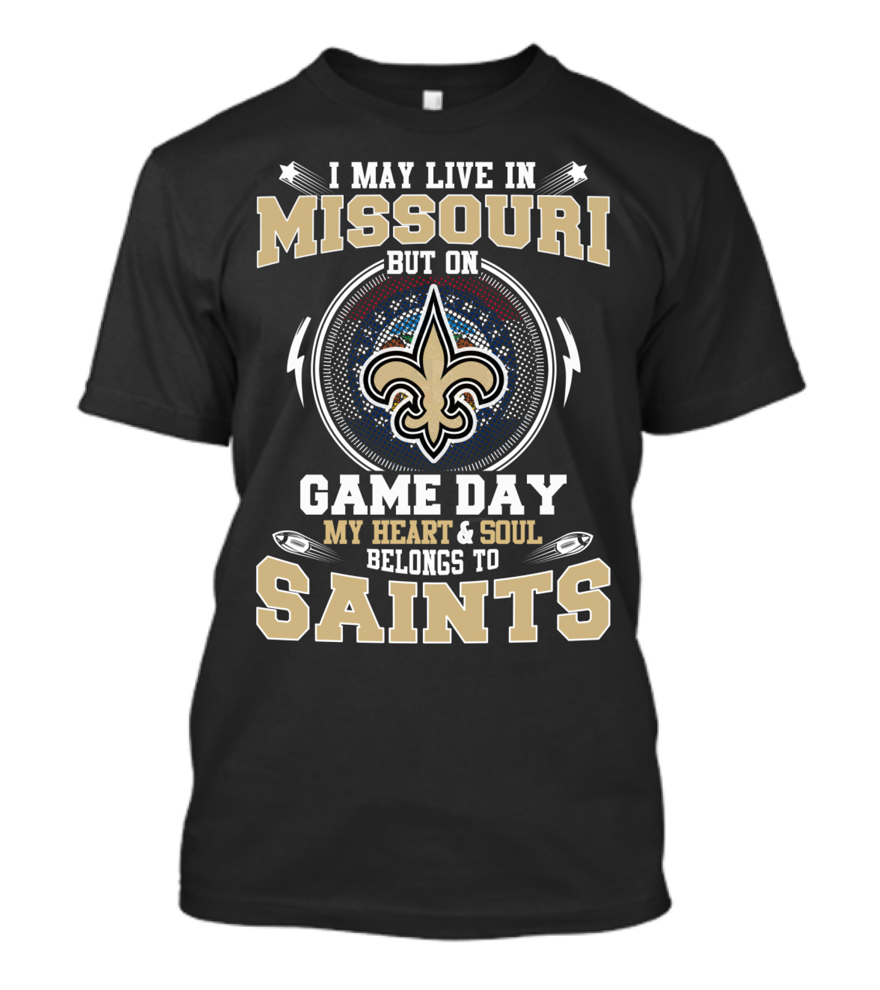 Missouri Game Day My Heart And Soul Belongs To Saints T-Shirt
